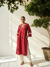 RANGREZ - Crimson Kurta Set