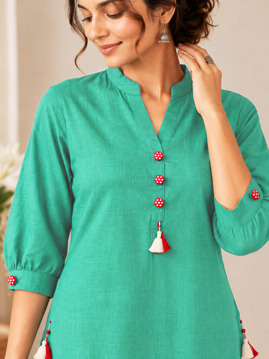MOR - Teal Green Kurta Set