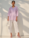 Lilac Houndstooth Lapel Collar Shirt