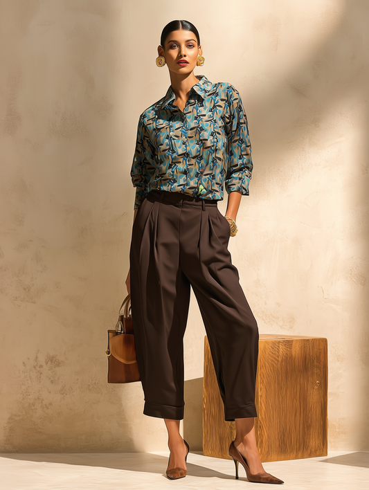 Abstract Print Shirt Style Shirt