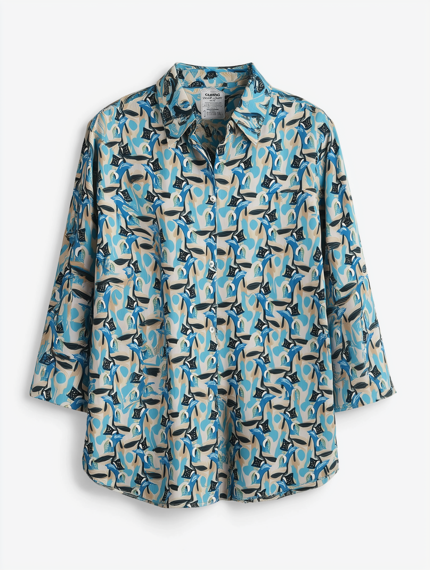 Abstract Print Shirt Style Shirt