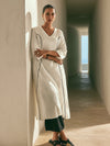 SAAF – White A Line Kurta Set