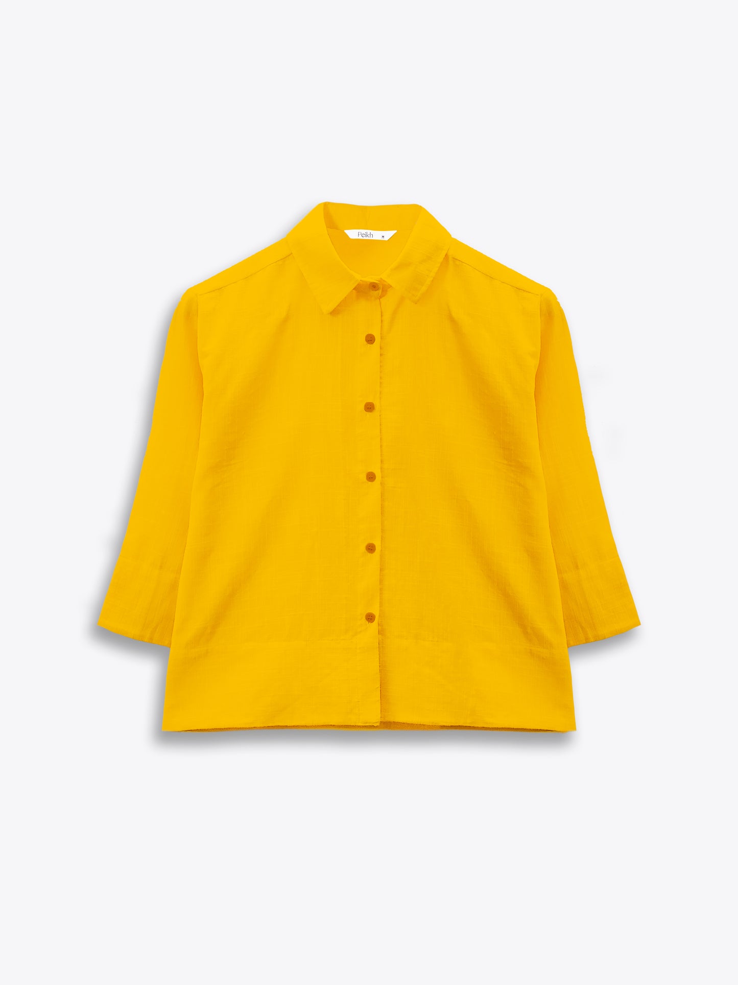 Bright Yellow Summer Cotton Shirt