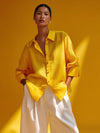 Bright Yellow Summer Cotton Shirt